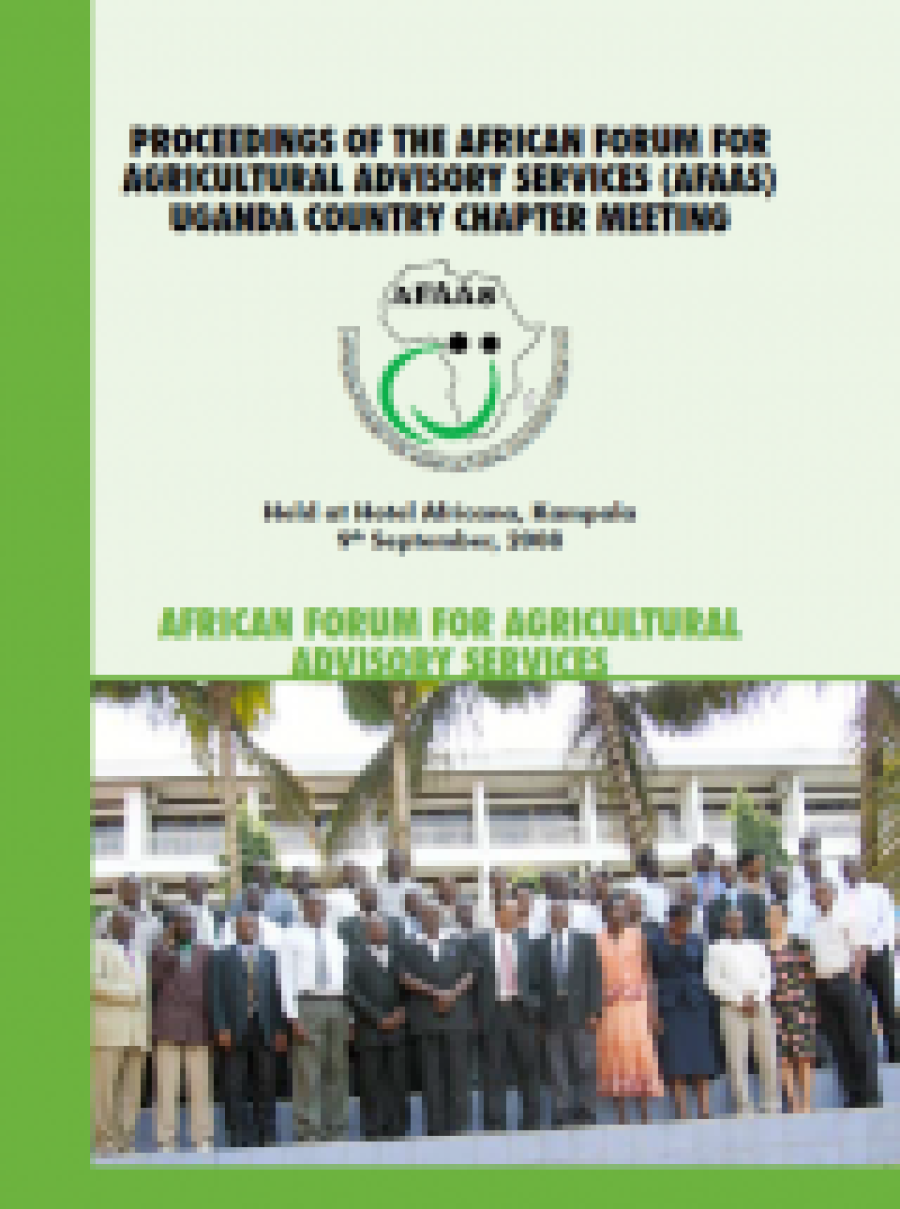 Proceedings of the African Forum for Agricultural Advisory Services (AFAAS) Uganda Country Chapter meeting 2008